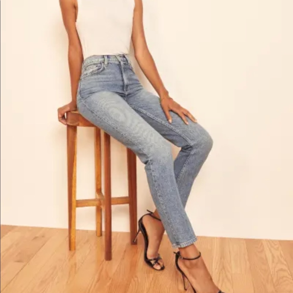 Reformation Ultra High Straight Leg Jeans